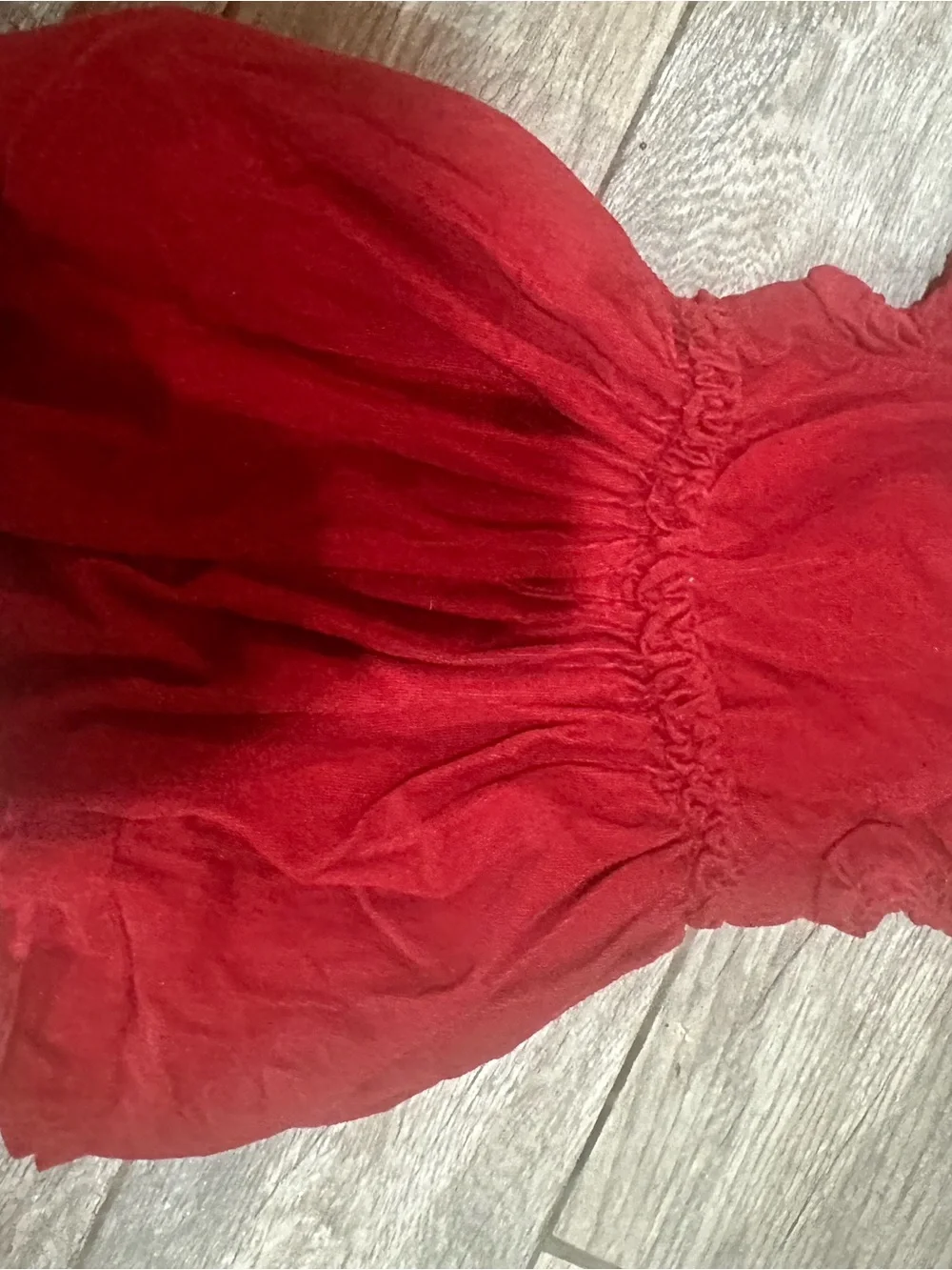 Baby GAP Red Corduroy Dress 18-24 Months Ruffle Button Holiday Toddler